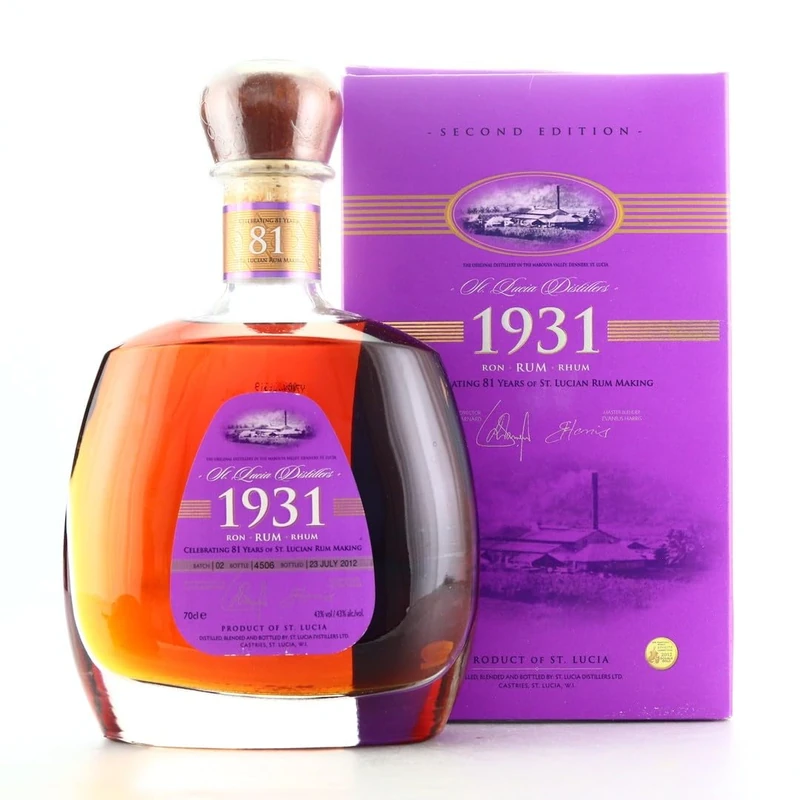 Chairman's Reserve St Lucia Distillers 1931 Second Edition Dark Rum