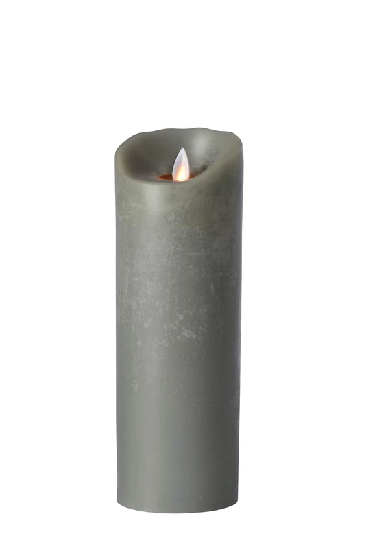 Sompex Flame, Real Wax LED Candle, Remote-Controlled and Integrated Timer, Ivory, 8 x 10 cm, Grey, 0 x 8 x 23 cm