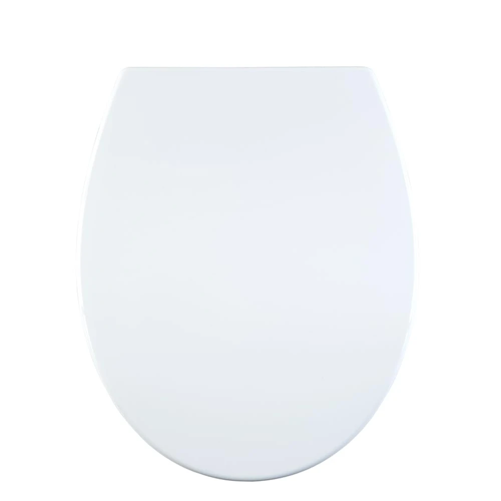 AQUALONA® Premium Thermoplastic Toilet Seat Soft Close Hardwearing Seat with One Button Hinge Release Oval Shaped Easy to Clean Simple Installation Top and Bottom Fittings (White - Oval Shaped)