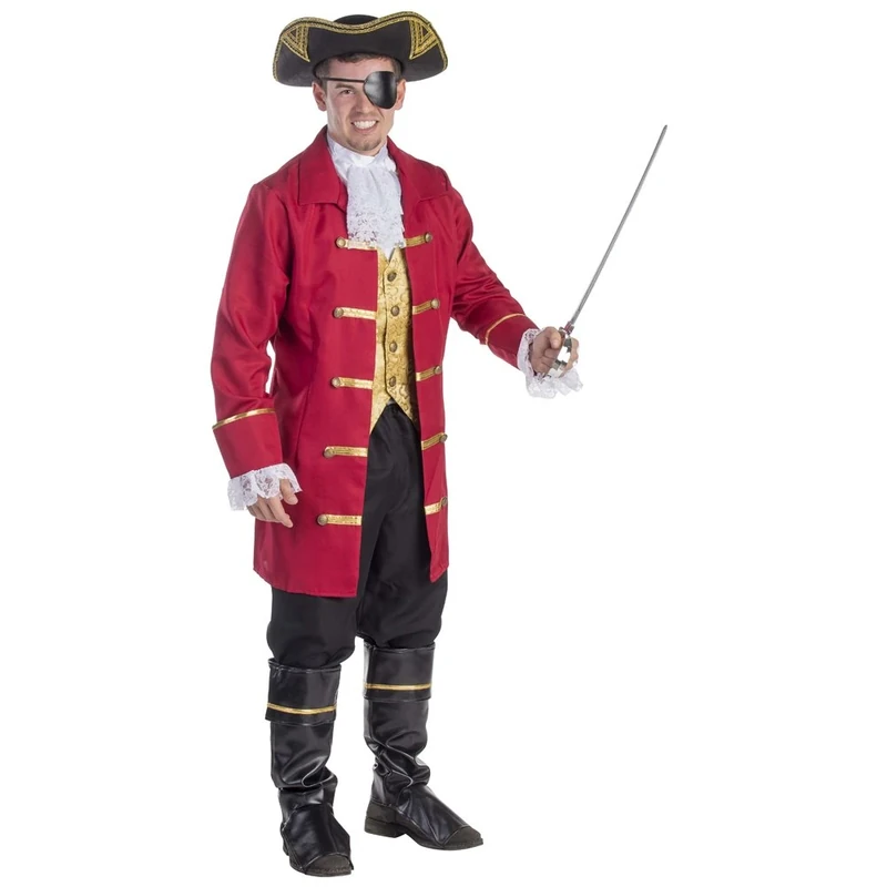 Dress Up America Elite Men's Pirate Captain Costume - Beautiful Dress Up Set for Role Play