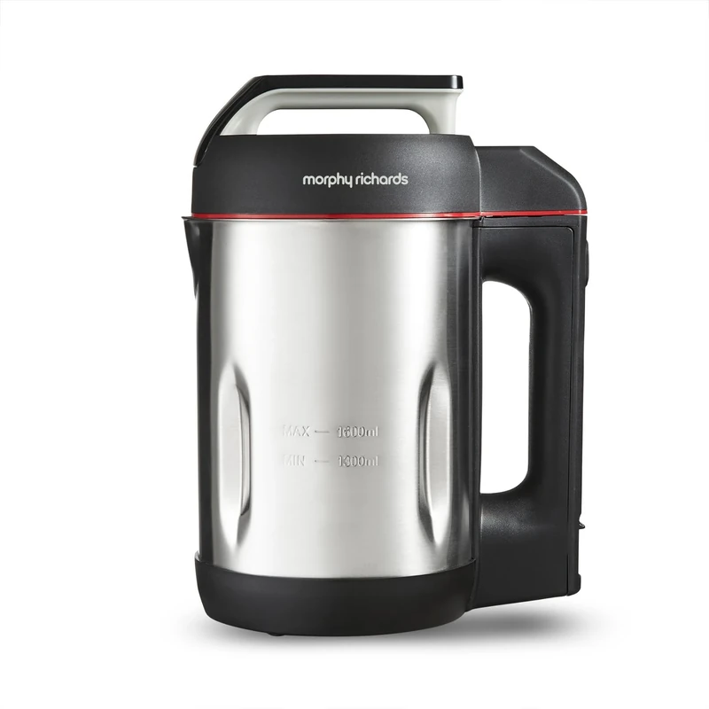 Morphy Richards Sauté & Soup Maker, 1.6L, 4 Settings, Smooth, Chunky, Juice, Blend Pause Function, Family Size, Non-Stick Coated Jug, Detachable Power Cord, Stainless Steel, 501014