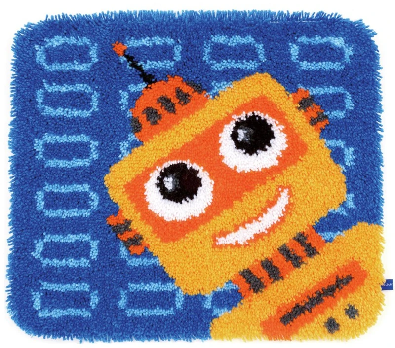 Vervaco Shaped Rug Funny Robot