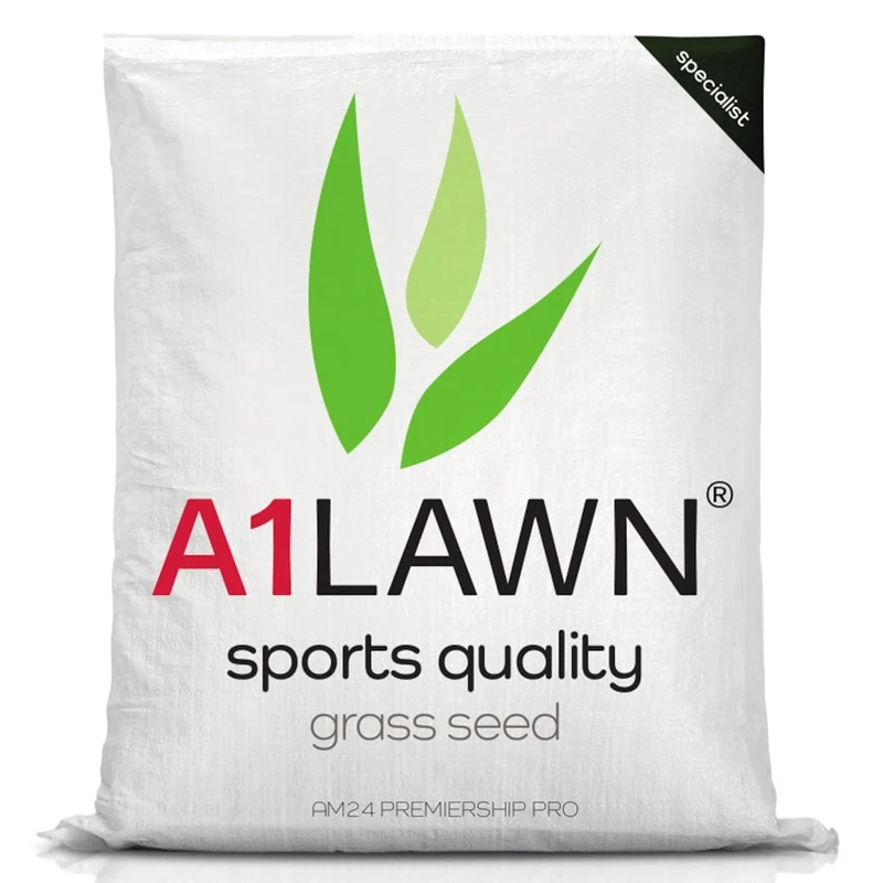 A1 Lawn AM 24 Premiership Pro Sports Quality Grass Seed, 5kg (140m2)– Fresh and Fast Growing, Pet & Child Friendly – Patch Repair, Over Seeding, New Lawns & Thickening – DEFRA Approved Lawn Seed