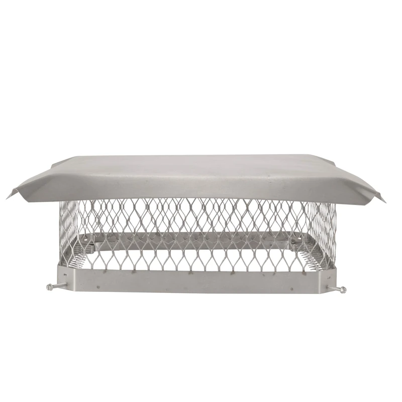 Shelter 18" x 18" Single Flue Bolt-On Chimney Cap, Fully Assembled, Stainless Steel