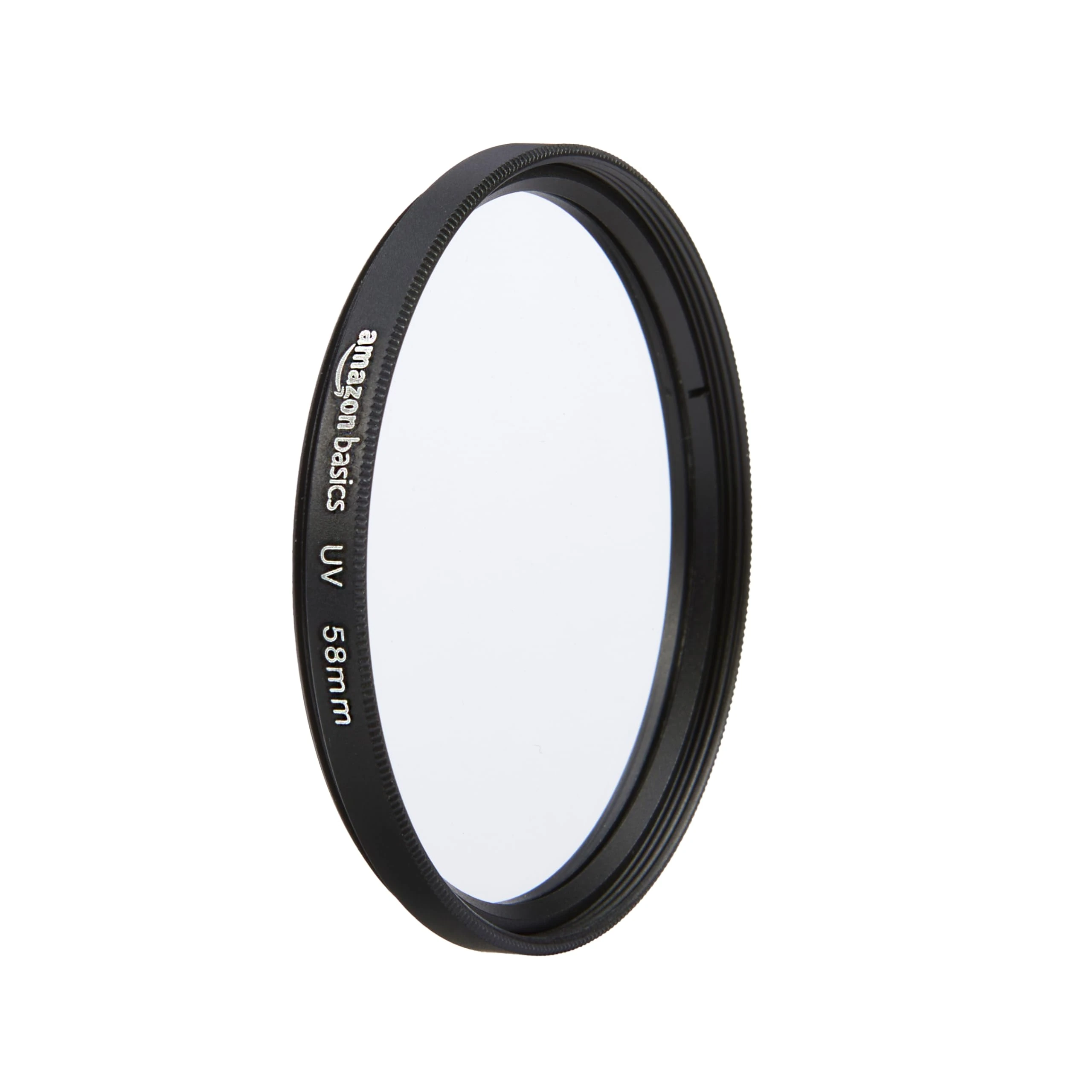 Amazon Basics 58 mm Circular UV Protection Filter for Clearer Pictures, Protects from Dust, Dirt and Scratches