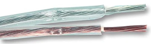 Pro Power JY0224. Flexible Loudspeaker Cable, Transparent, OFC, 2x 0.75 mm² 100 m Reel