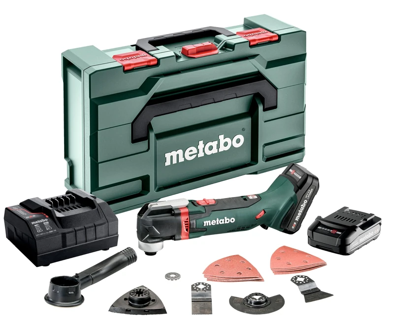 Metabo MT 18 LTX Compact (613021510) Cordless Multi-Tool Set with 2 Batteries, Charger, case and Accessories