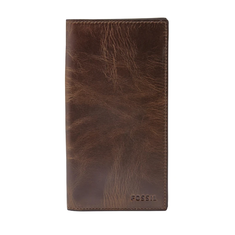 Fossil Men's Leather Executive Wallet, Dark Brown, One Size