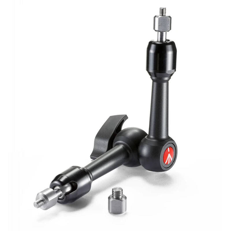 Manfrotto 244MINI Arm Mini with Interchangeable 1/4 inch Attach and 3/8 inch Adapter, black