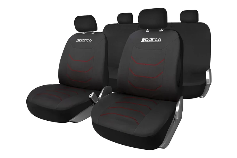 SPARCO Set of Sparco Corsa Black/Red Seat Covers Universal