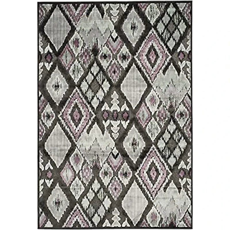 Safavieh Salma Area Rug, Woven Soft Viscose Carpet in Charcoal / Multi, 243 X 340 cm - Image 1