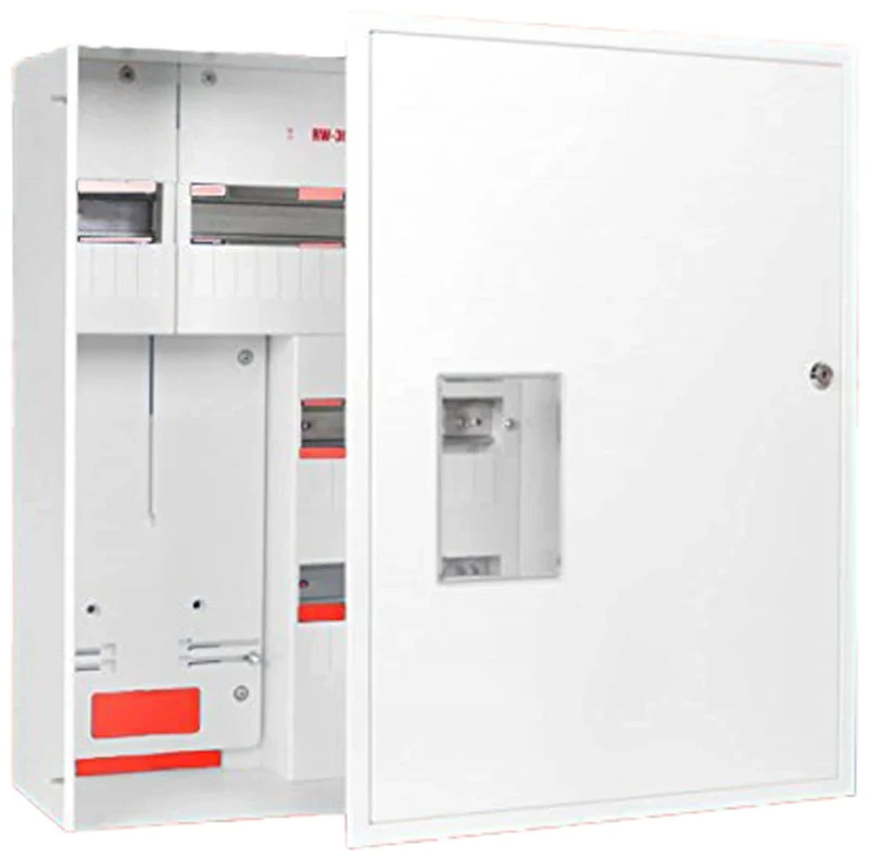 Meter Cabinet Distribution Cabinet Wall Distribution Box Flush-Mounted 3 Phase Meter and 36 Fuses