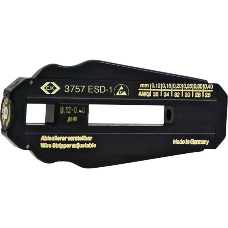 C.K T3757ESD 1 0.12-0.40 mm Adjustable Wire Stripper