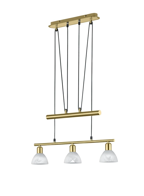 Trio Leuchten Cassini, 3er-Pendel Messing matt, E14 6|wattsW - Image 1