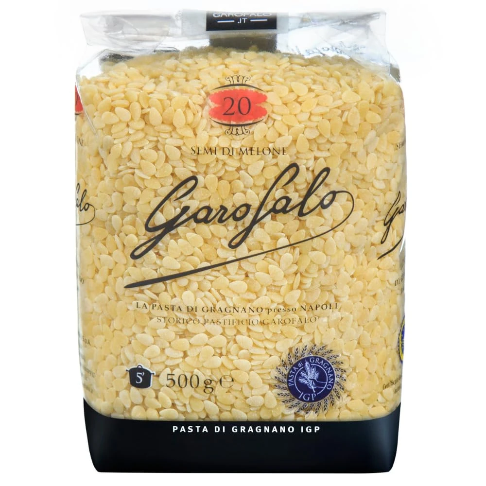 Garofalo Semi De Melone Italian Soup Pasta - Vegan and Small Pasta Shape, 500g (Pack of 1)