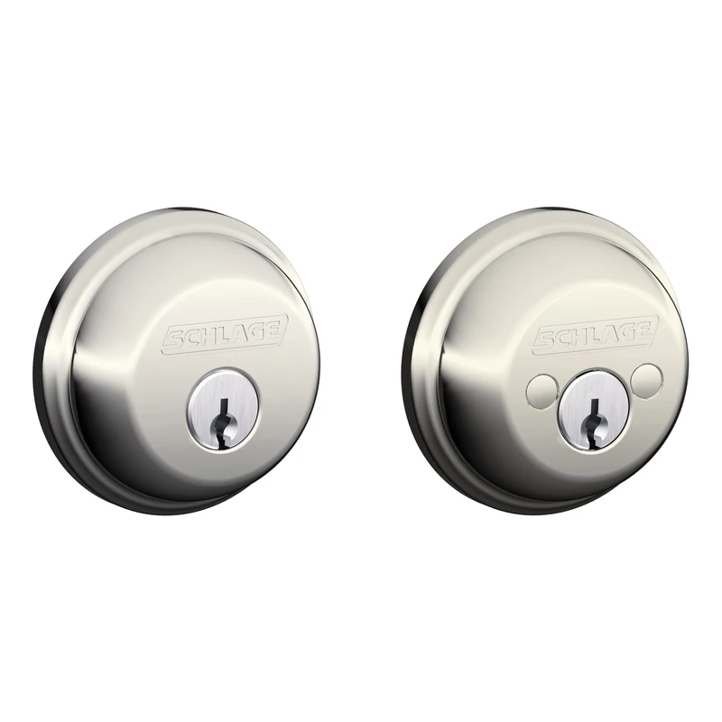 Schlage B62N 618 Double Cylinder Deadbolt, Polished Nickel by Schlage Lock Company