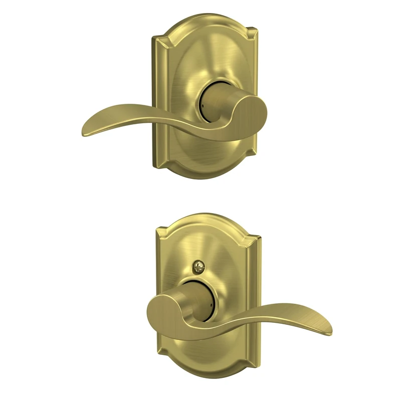 Camelot Trim Hall and Closet Lever, Satin Brass (F10 Acc 608 CAM)