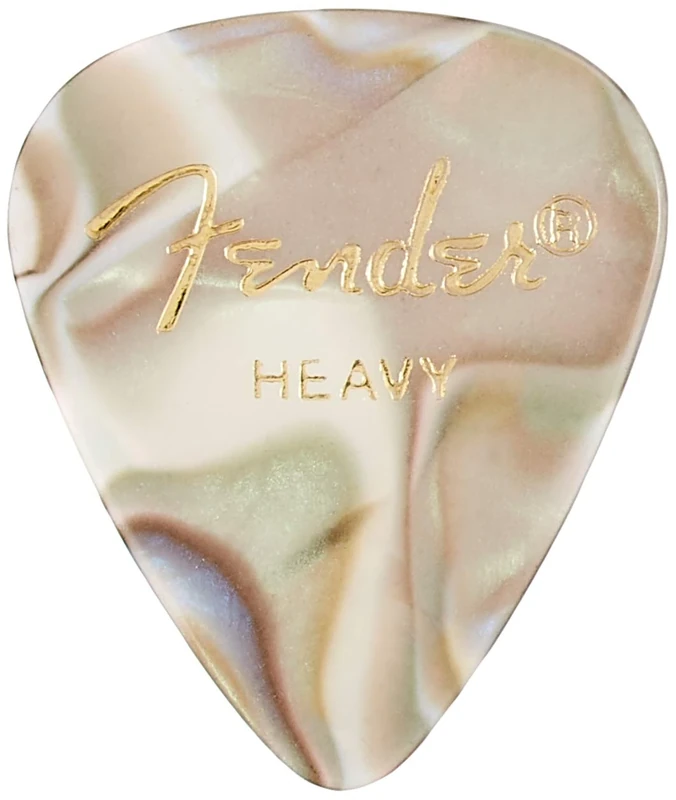 Fender Premium Celluloid Guitar Picks 351 Shape, Guitar Accessories, Abalone, Heavy, 144-Pack