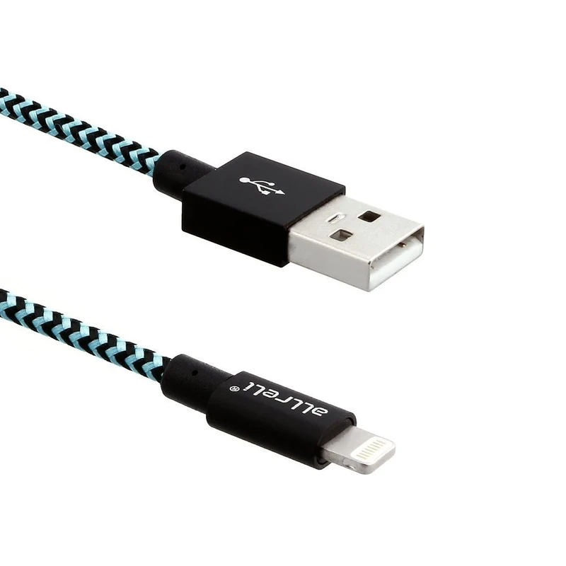 [Apple MFI Certified] aLLreLi 2.0M Apple Lightning to USB Cable [Heavy Duty] - Lightning Sync & Charge USB Cable with Nylon Braided Design - Perfect for iPhone 6S / 6 Plus / 5S / 5C / 5, iPad Pro / Air / Mini 2 / 3 / 4, iPod 5th / nano 7th generation - Fully Compatible with iOS 9 - Black