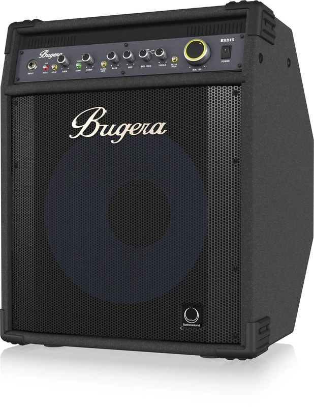 Bugera ULTRABASS BXD15A 1000-Watt Class-D Bass Guitar Amplifier with 15-Inch Turbosound Aluminum-Cone Speaker, MOSFET Preamp and Compressor - Powerful Combo Amplifier for Live Bass Amp Gigs