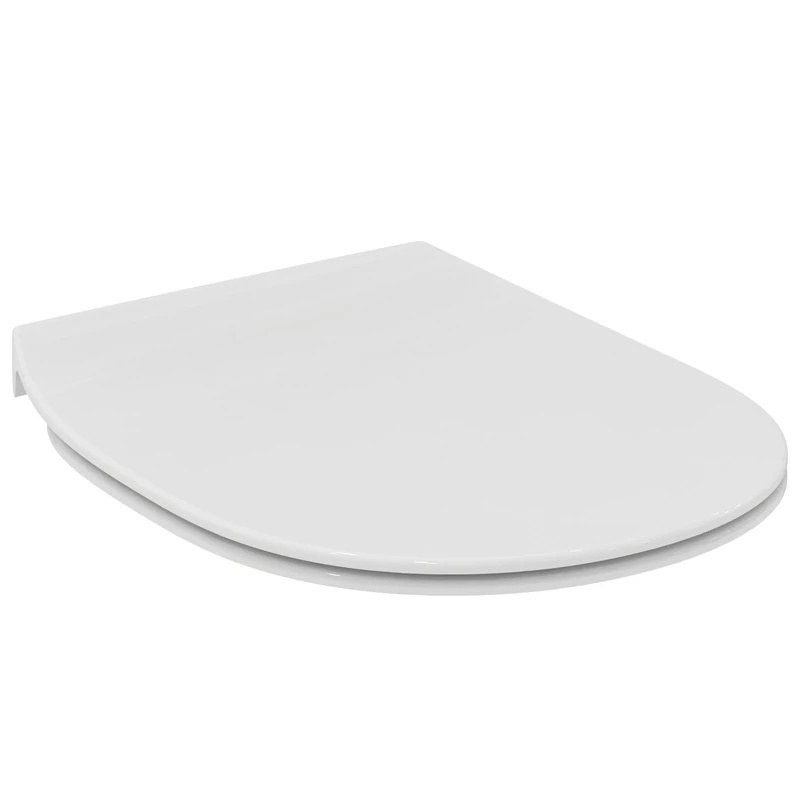 Ideal Standard Connect Toilet seat and Cover, Rounded Shape, Soft-Close seat with Quick-Release Function for Easy Cleaning, Scratch-Resistant duroplast – White (370x435x50 mm)