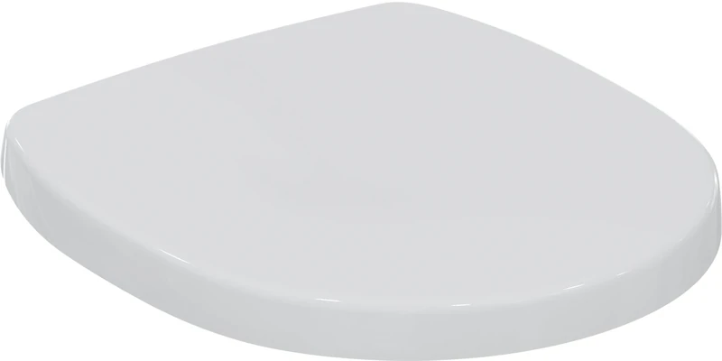 Ideal Standard Connect Space Toilet seat and Cover, Rounded Shape, Durable Toilet seat, Including Hinge Set for Easy Installation, Scratch-Resistant duroplast – White (370x395x40 mm)