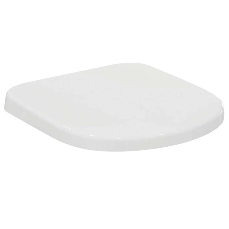 Ideal Standard – Tempo Toilet seat and Cover, Wrapover Design, D-Shape, UV-Resistant, Durable, Inclusive Hinge Set, Easy to Install, Scratch-Resistant duroplast, White Glossy