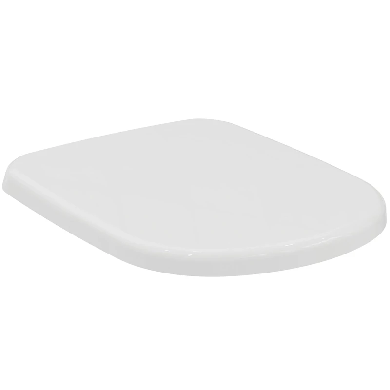 Ideal Standard Toilet seat and Cover, D-Shape, Soft-Close seat with Quick-Release Function for Easy Cleaning, Scratch-Resistant duroplast – White (365x425x40 mm)