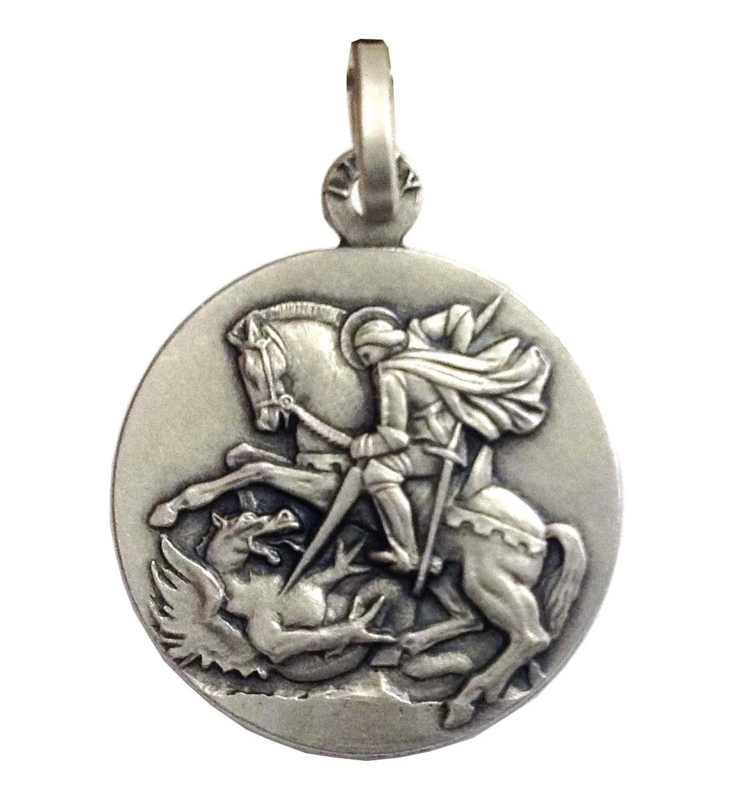 925 Sterling Silver Saint George Medal