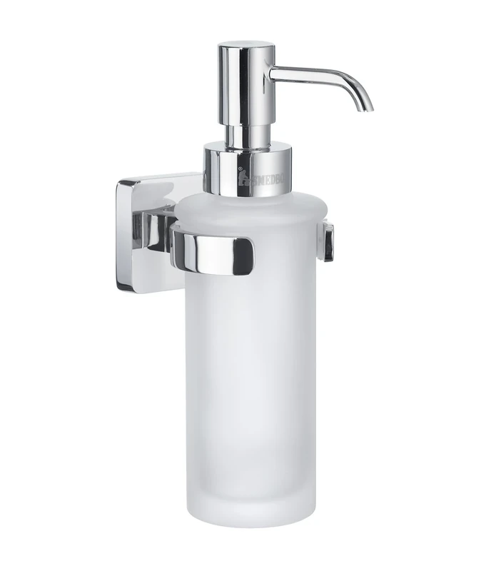 Smedbo Ice Holder with Soap Dispenser, Frosted Glass, Polished Chrome