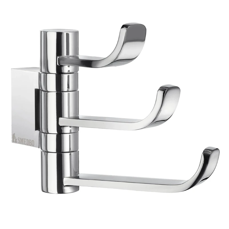 Smedbo "Ice" Swing Arm Triple Hook, Polished Chrome