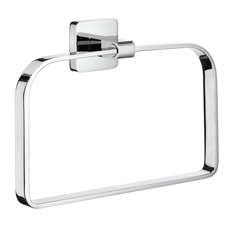 Smedbo "Ice" Towel Ring, Polished Chrome, Silver