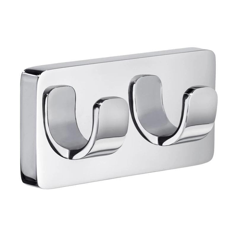 Smedbo "Ice" Double Towel Hook, Polished Chrome