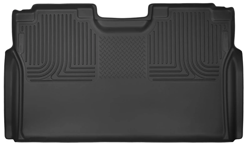 Husky Liners X-act Contour Series | 2nd Seat Floor Liner (Full Coverage) - Black | 53491 | Fits 2015-2021 Ford F-150, 2017-2022 Ford F-250/F-350 Super Duty Crew Cab w/o Fold Flat Storage 1 Pcs