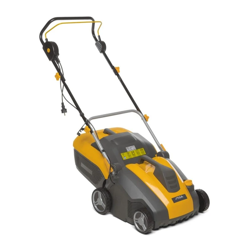 Stiga SV 415 E Electric Lawn Mower/Aerator with Cord, Start: Electric 1500 W, Cut 38 cm