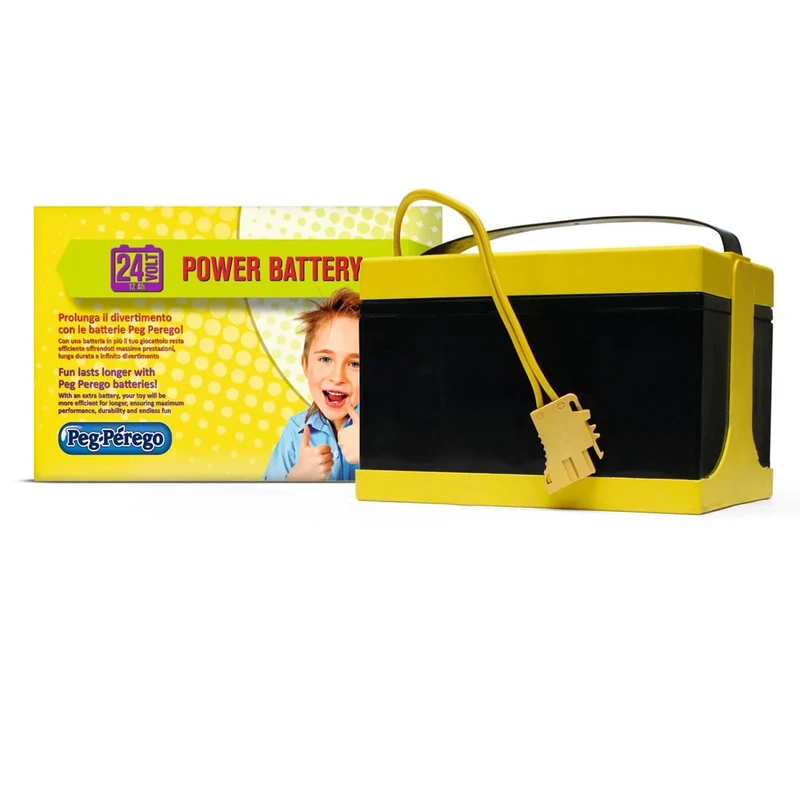 Peg Perego 24V - 12Ah Original Rechargeable Battery, Yellow