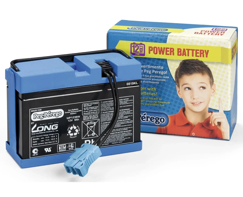 Peg Perego 12V - 8Ah Original Rechargeable Battery, Blue