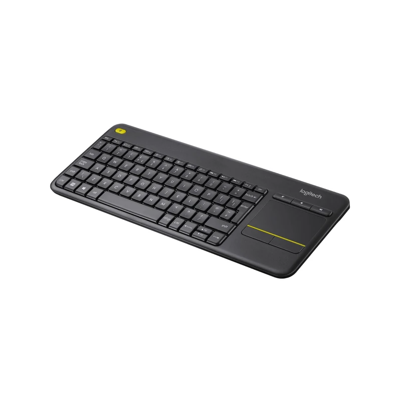 Logitech K400 Plus Wireless Touch TV Keyboard With Easy Media Control and Built-in Touchpad, QWERTY Italian Layout - Black