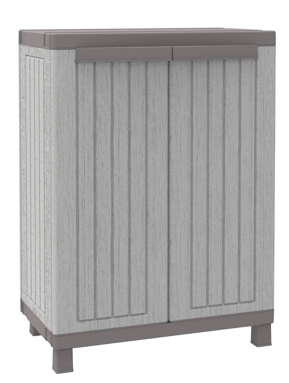 Terry, C-Wood 6802-door Cabinet with 1 inner shelf, Doors with Wood Effect - 68x39x91.5 cm