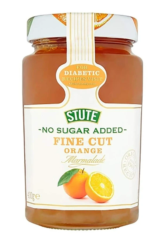 Stute No Added Sugar Diabetic Fine Cut Marmalade (430g) - Pack of 2