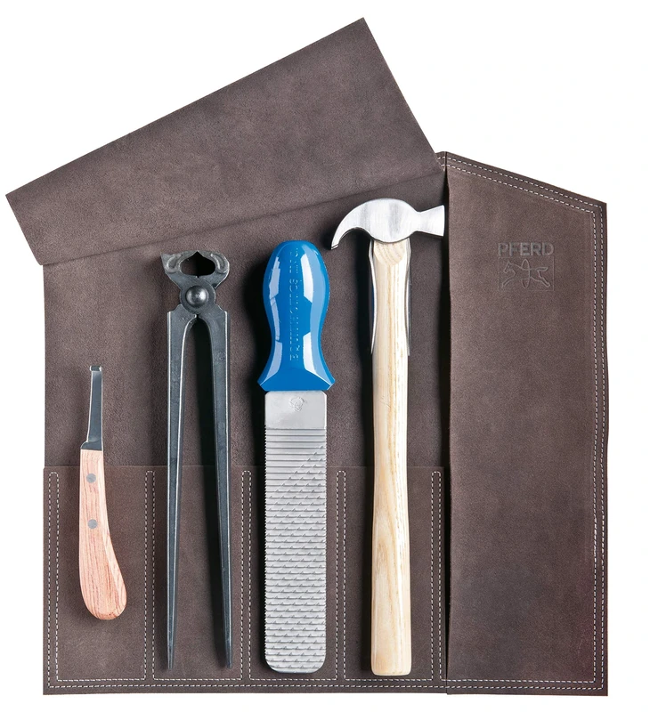 PFERD 13180000 Horse Hoof Kit 4 Pieces - for First Processing of Damaged Hooves or Represented Horseshoes