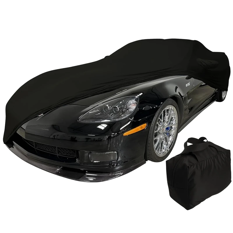 West Coast Corvette/Camaro 2005-2013 C6 Corvette Indoor Ultraguard Stretch Satin Car Cover (Black)