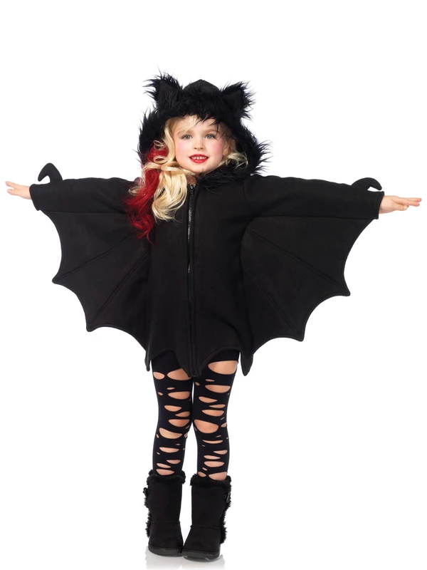 Leg Avenue Kids Cozy Bat Costume (X-Small, Black)