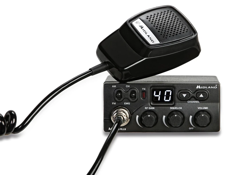 Midland M Zero Plus - CB Radio Vehicle Transceiver 40 AM/FM Channels, CB Radio with 4 Pin Microphone - Image 1