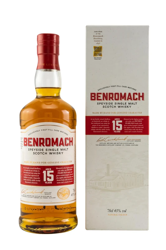 Benromach Classic Speyside 15 Years Old Whisky | 70 cl | 43 Percent ABV