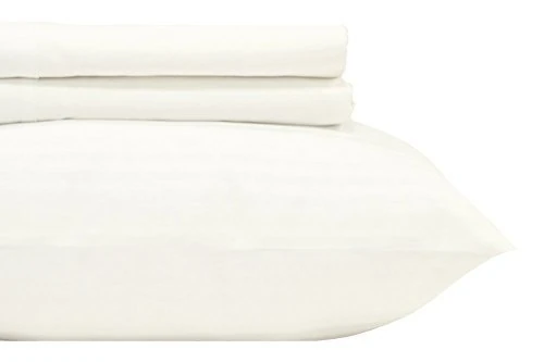 Royal Hotel Split-King: Adjustable King Bed Sheets 5PC Solid White 100% Cotton 600-Thread-Count, Deep Pocket