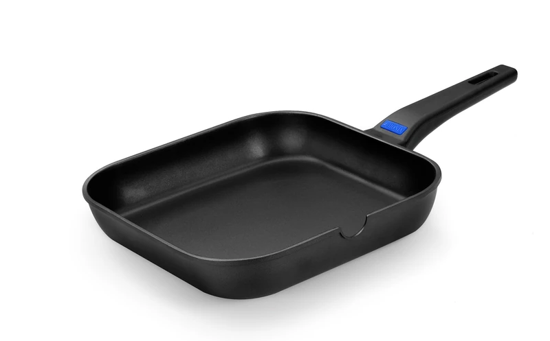 Braisogona M350040 Monix Solid Plus Cast Aluminium Non-Stick Flat Griddle Pan, 28 x 28 x 30 cm, Black