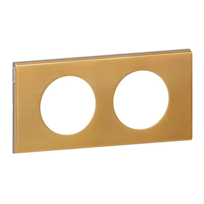 Legrand Céliane Plaque with 2 Holes, Gold, LEG69132