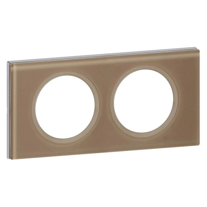 Legrand Céliane Plaque with 2 Holes, Brown, LEG69462