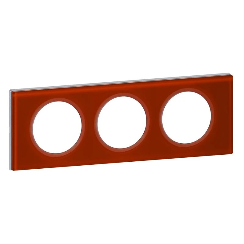 Legrand Céliane2 Plaque with 3 Holes, Red, LEG69473